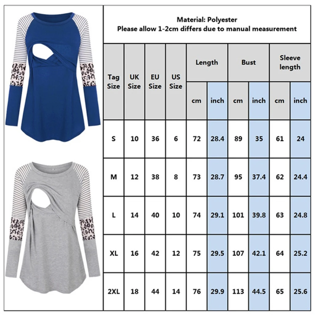 Blusa de lactation patchwork en varios colores
