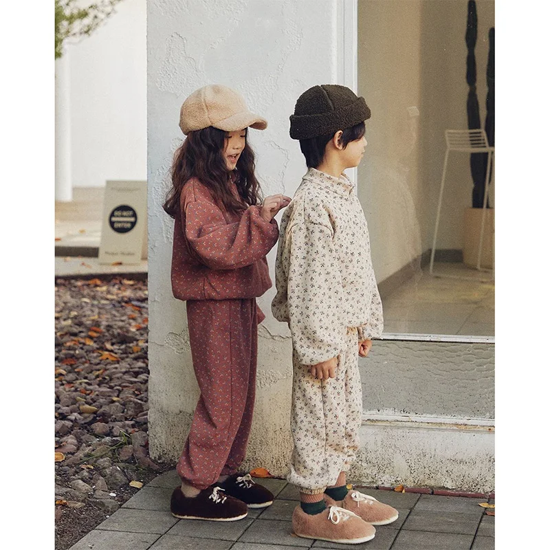 Conjunto infantil de punto gofres con capucha para niños - imagen 4
