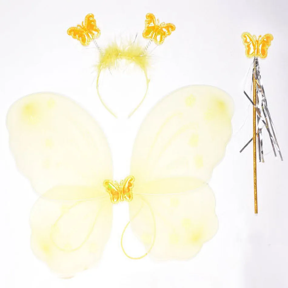 Diadema de mariposa con alas doradas