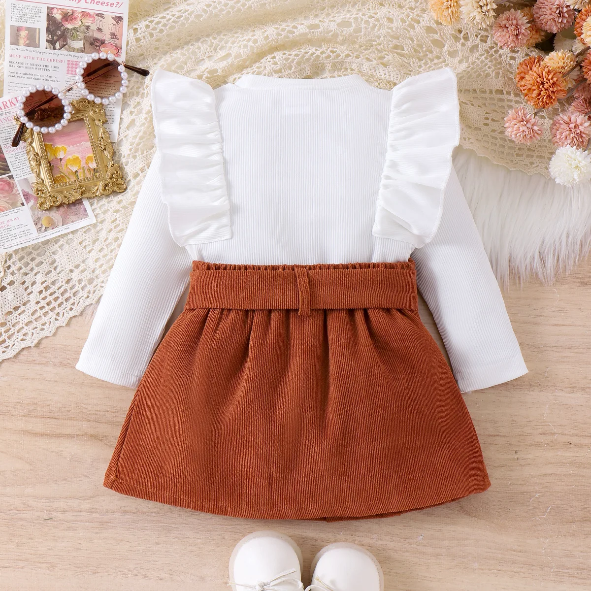 Conjuntos de niñas para primavera-otoño: moda coreana con falda - imagen 2