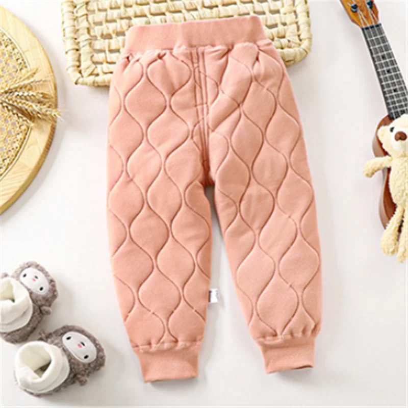 Leggings cálidos de color liso para niños y niñas, otoño/invierno - imagen 3