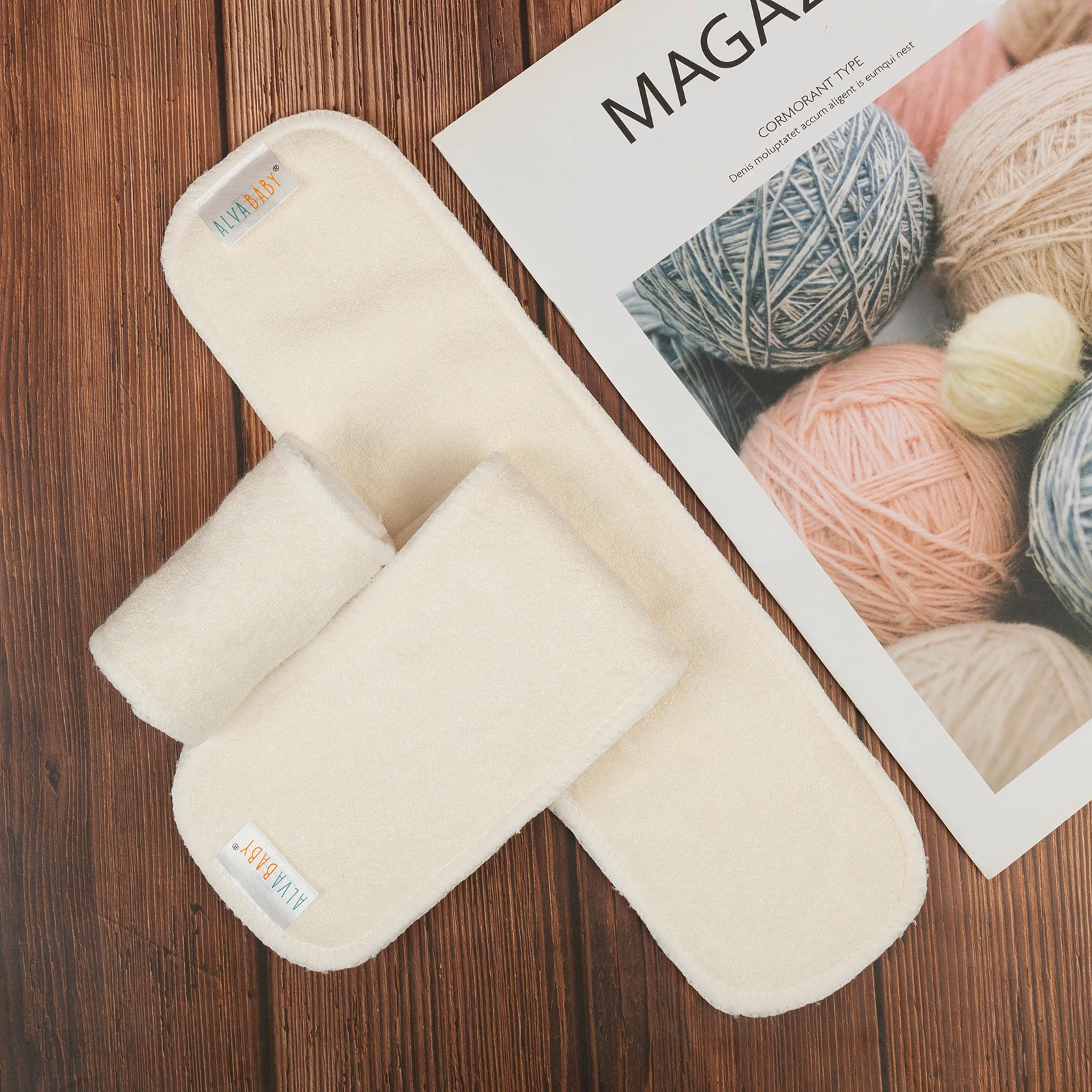 ALVABABY inserto de pañal bambú absorbente para recién nacidos - imagen 2