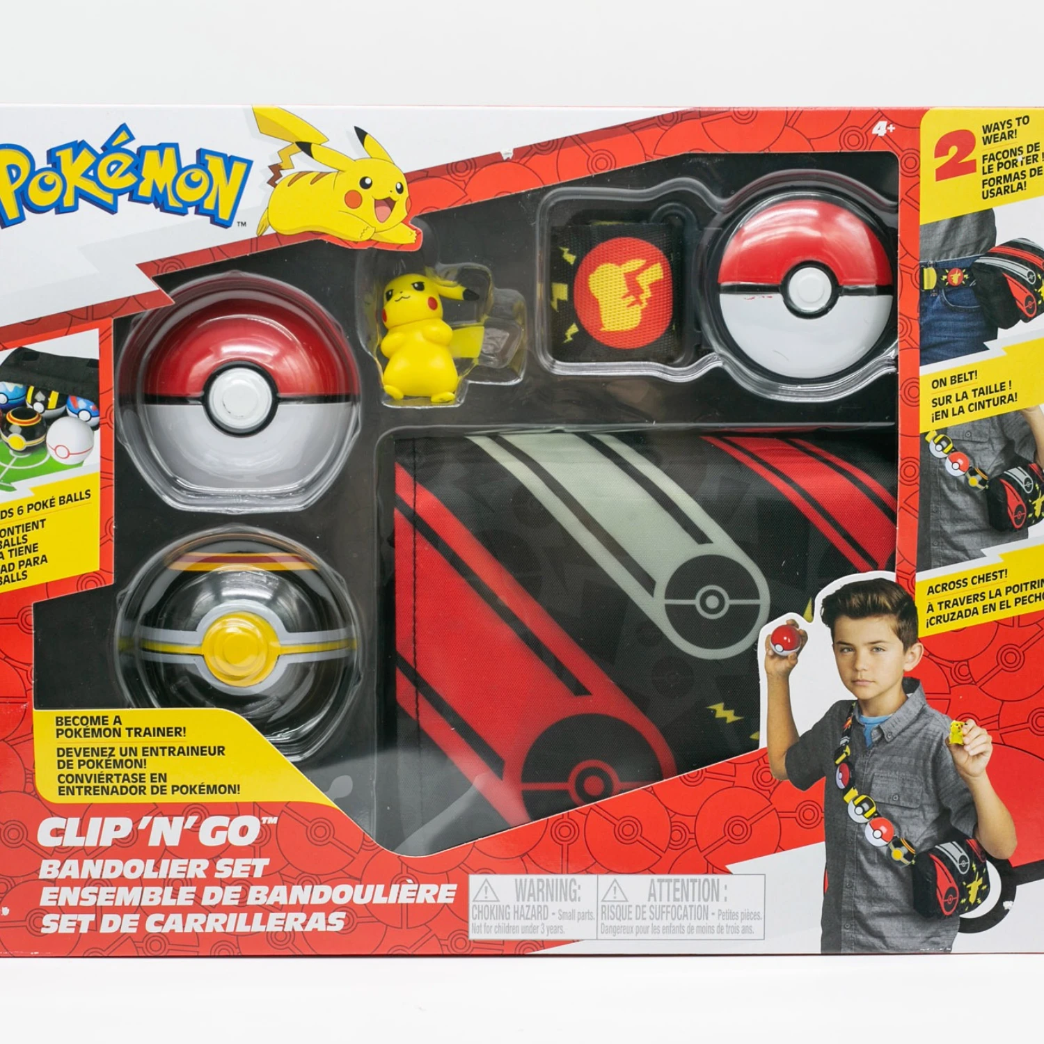 Cinturón Pokémon infantil con pokébolas y figura de Pikachu - imagen 5