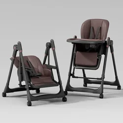 Trona mecedora con bandeja y asiento basculante plegable para bebé