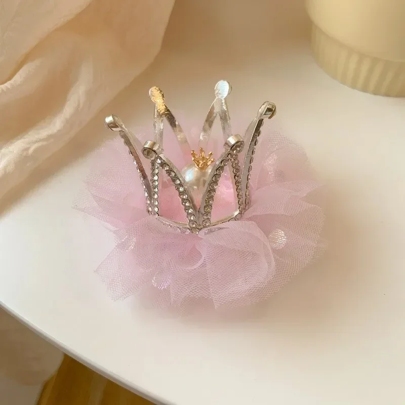 Clip de pelo con corona 3D Vintage para niña