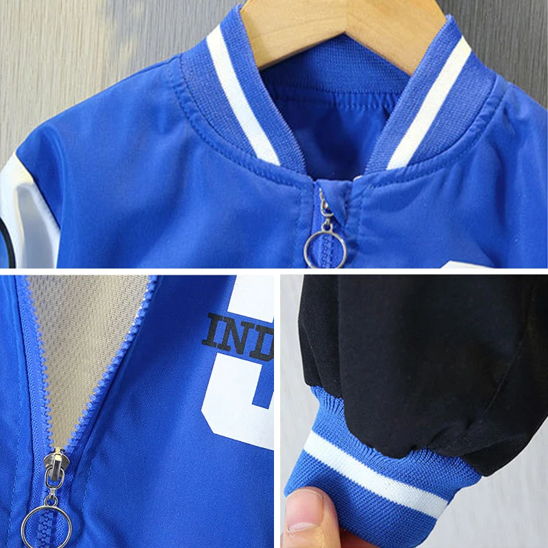 Chaqueta cortavientos con cremallera para niños y letras - imagen 5