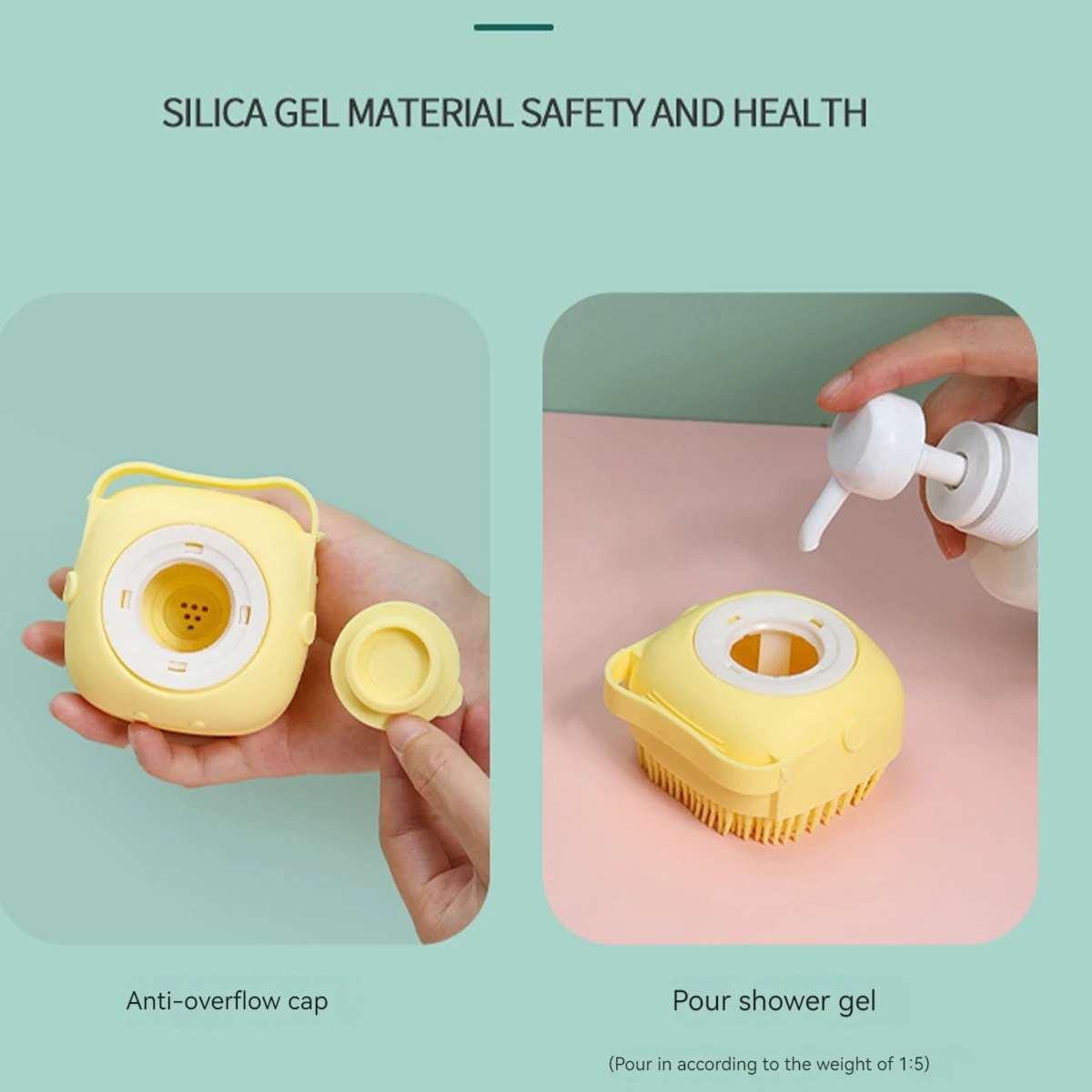 Cepillo de silicona para baño infantil: masaje y exfoliación - imagen 5
