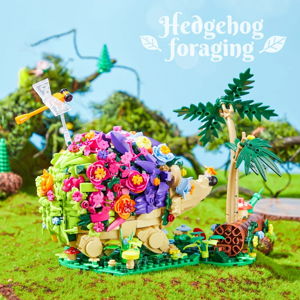 Bloques de construcción con flores y erizo para niños - imagen 3
