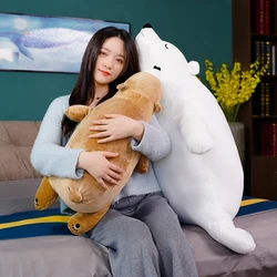 Polar Kawaii peluche oso polar suave, almohada cojín infantil