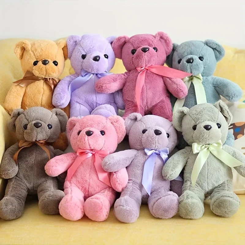 Peluche oso multicolor suave para regalar en Navidad y decorar - imagen 2