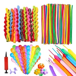 Globos espirales de látex para fiestas y celebraciones - colores vivos
