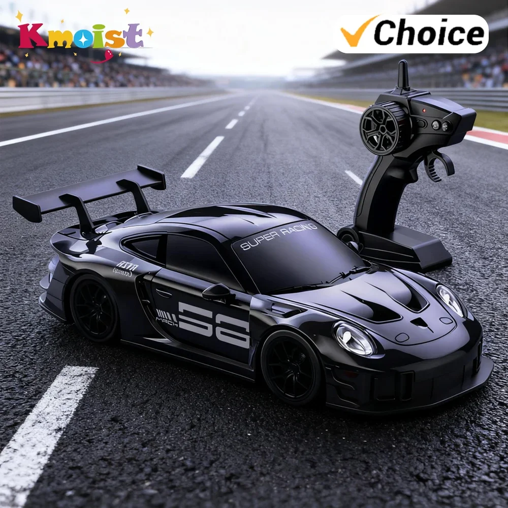Coche de derrape RC 1/20 con luces LED y mando para niños - imagen 4