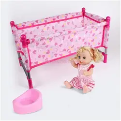 Cuna plegable para muñecas, juego de simulación en casa infantil