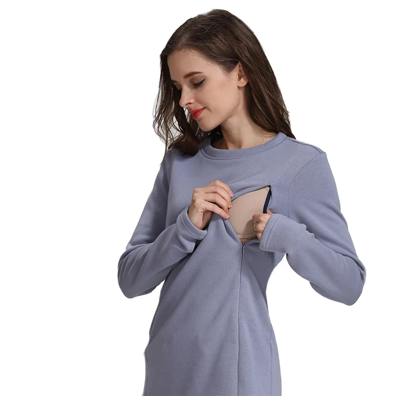 Sudadera con capucha de embarazo y lactancia otoño-invierno para mujer - imagen 2