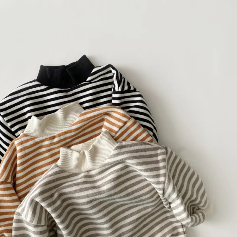 MILANCEL Sudadera con capucha de invierno para bebé a rayas - imagen 3