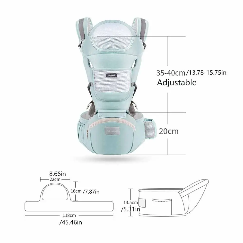 Mochila portabebés ergonómica frontal para recién nacido ajustable