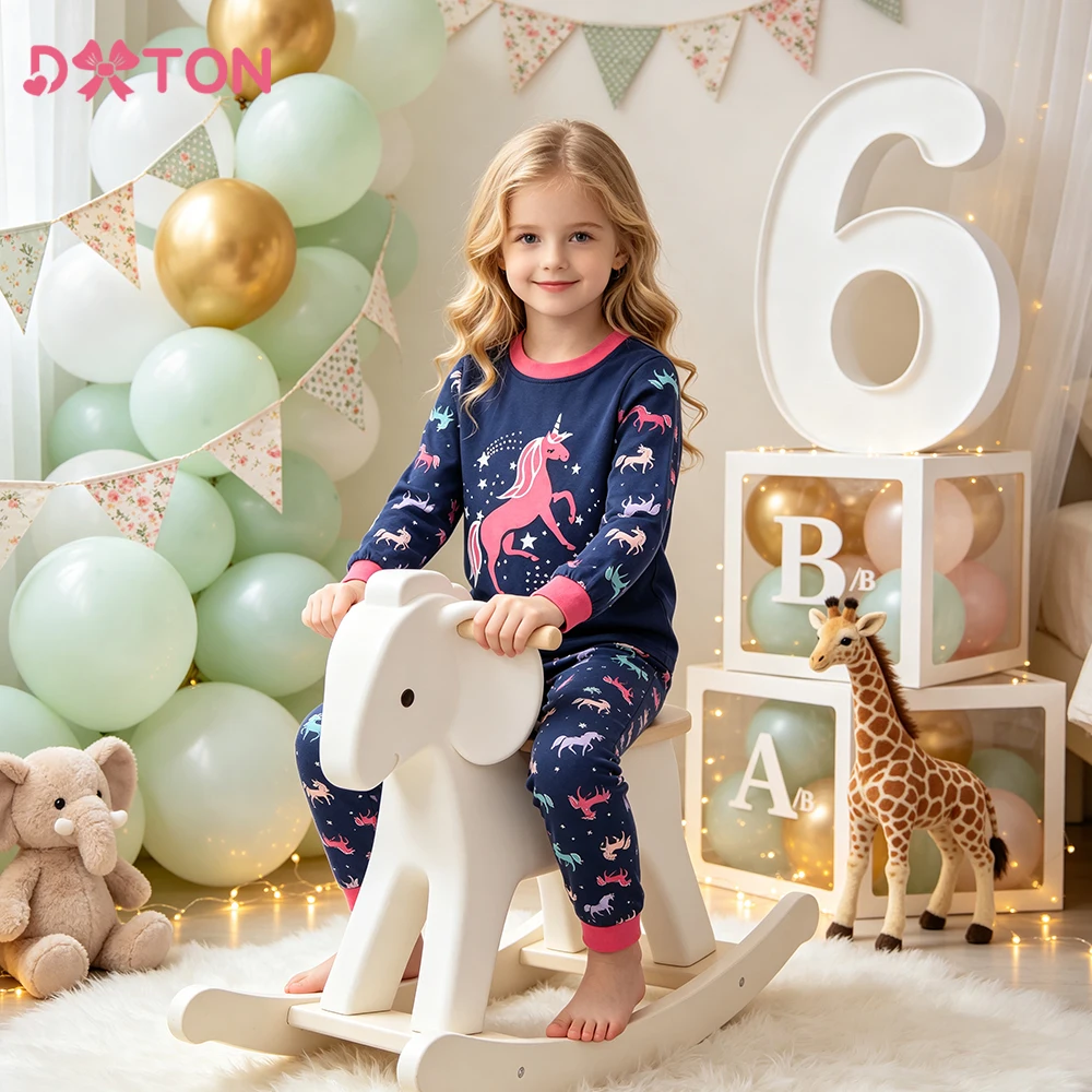DXTON Pijama unicornio de niño: top y pantalón - imagen 3