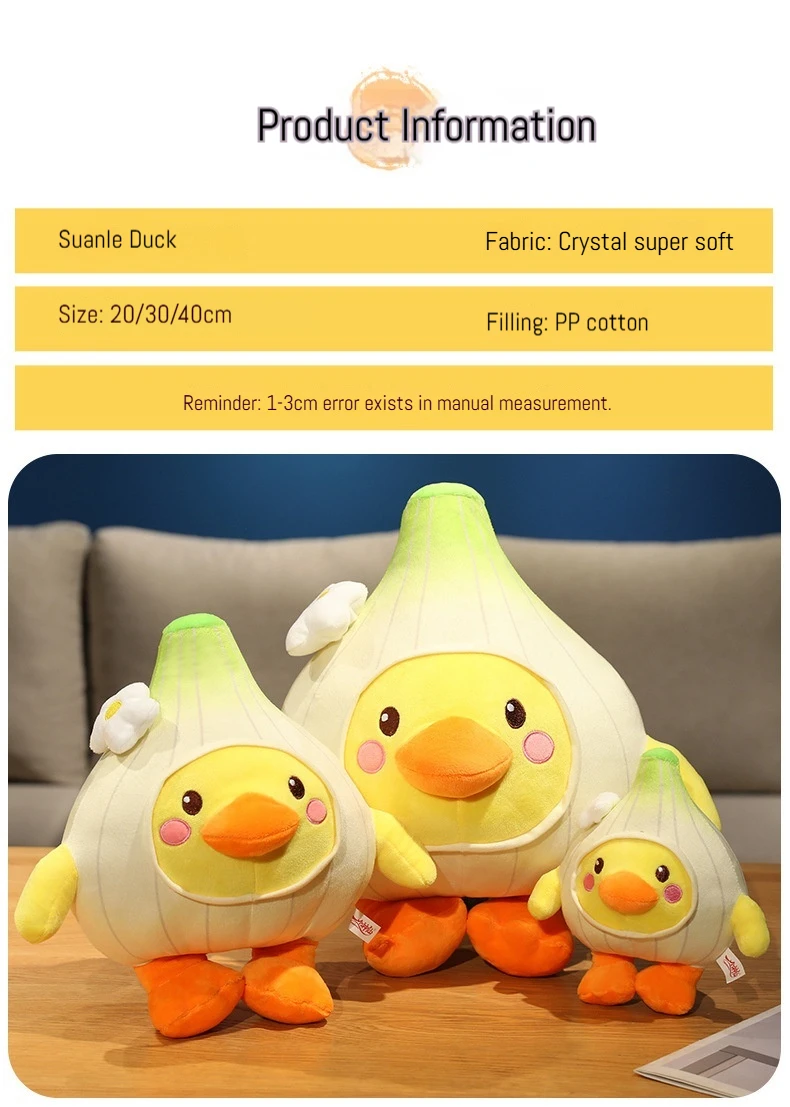Patito de peluche visto desde otro ángulo