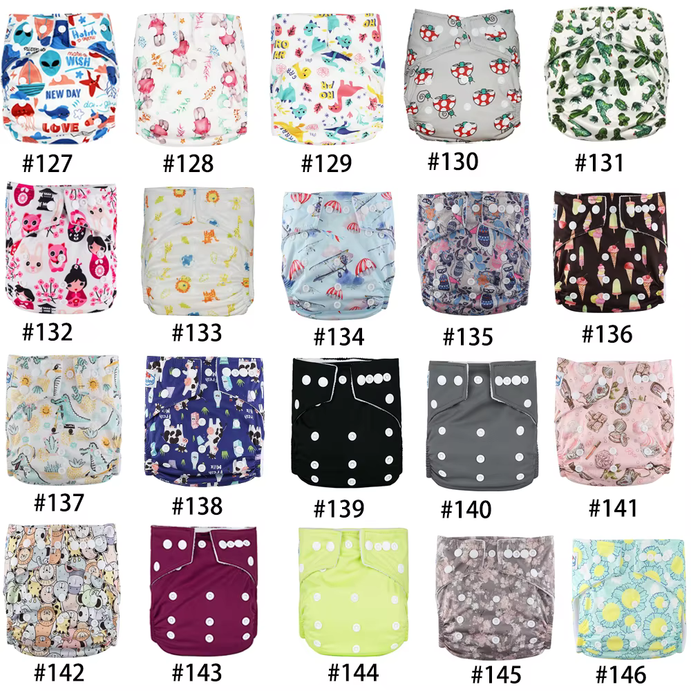 Pañal de tela Babyland abierto mostrando su diseño completo