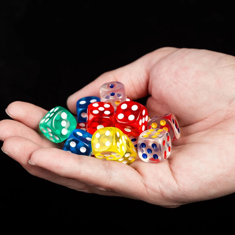 Dados transparentes redondeados para juegos y fiestas infantiles - imagen 3