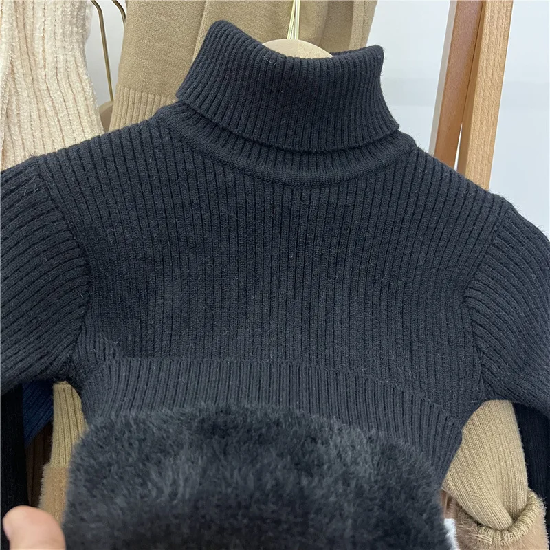 Jersey de cuello alto de terciopelo para bebé, abrigado y suave - imagen 5