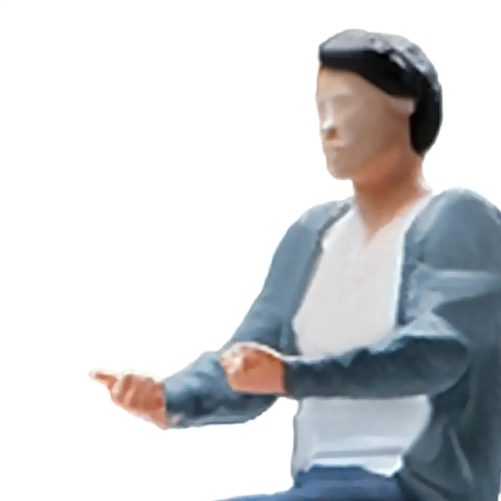 Figuras de tren en miniatura pintadas a mano para juego