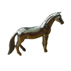 Figura de caballo vaquero pintada a mano para decoración infantil
