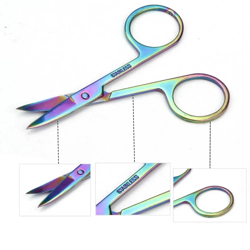 Tijeras para cutículas de acero inoxidable curvas, uso profesional - imagen 3