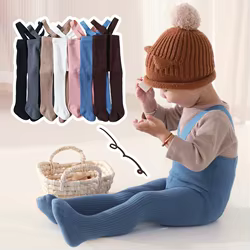 Pantimedias bebé mallas finas con tirantes – Primavera color sólido