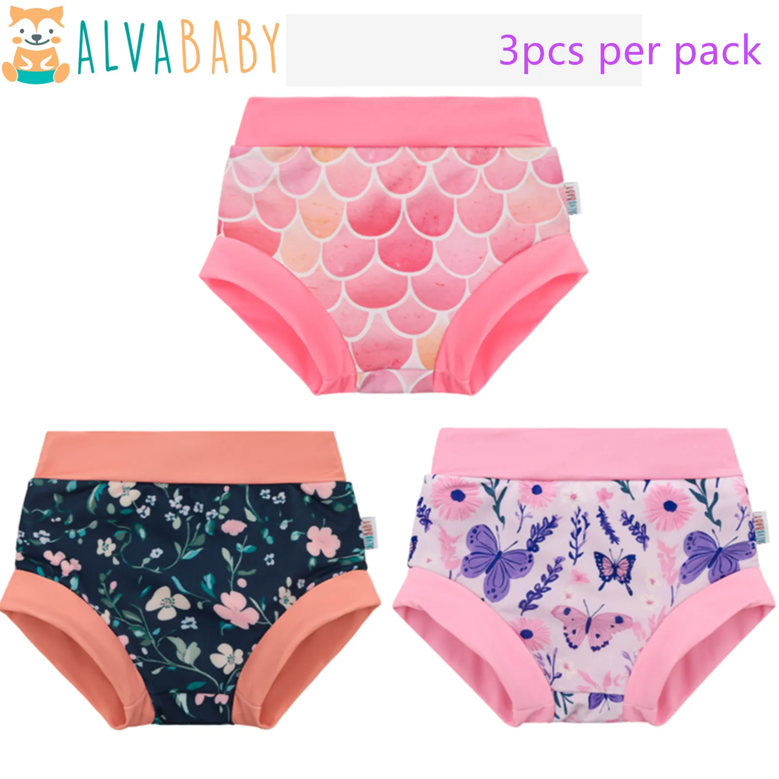 ALVABABY pañal de natación reutilizable para bebés y niños unisex - imagen 2