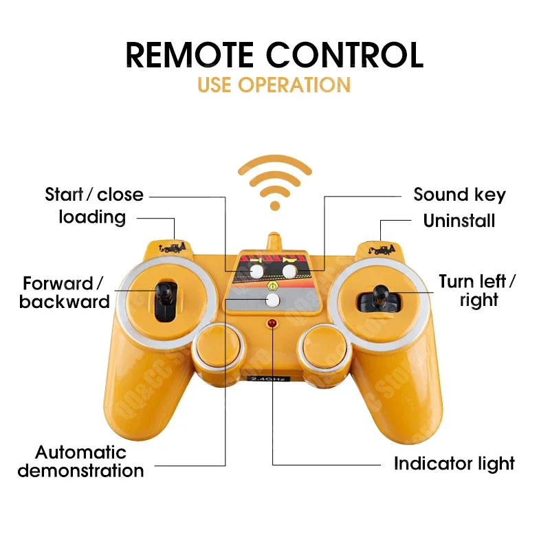 Excavadora RC teledirigida DOBLE E E589 bulldozer para niños - imagen 4