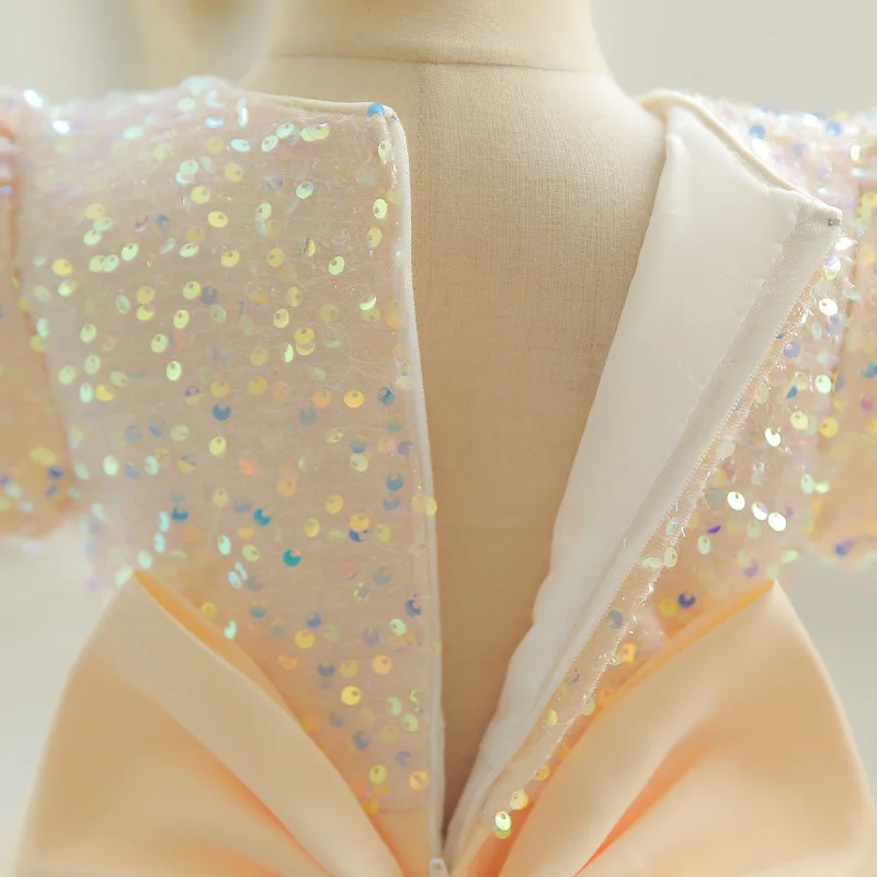 Vestido de fiesta con lentejuelas y tul esponjoso estilo princesa - imagen 4
