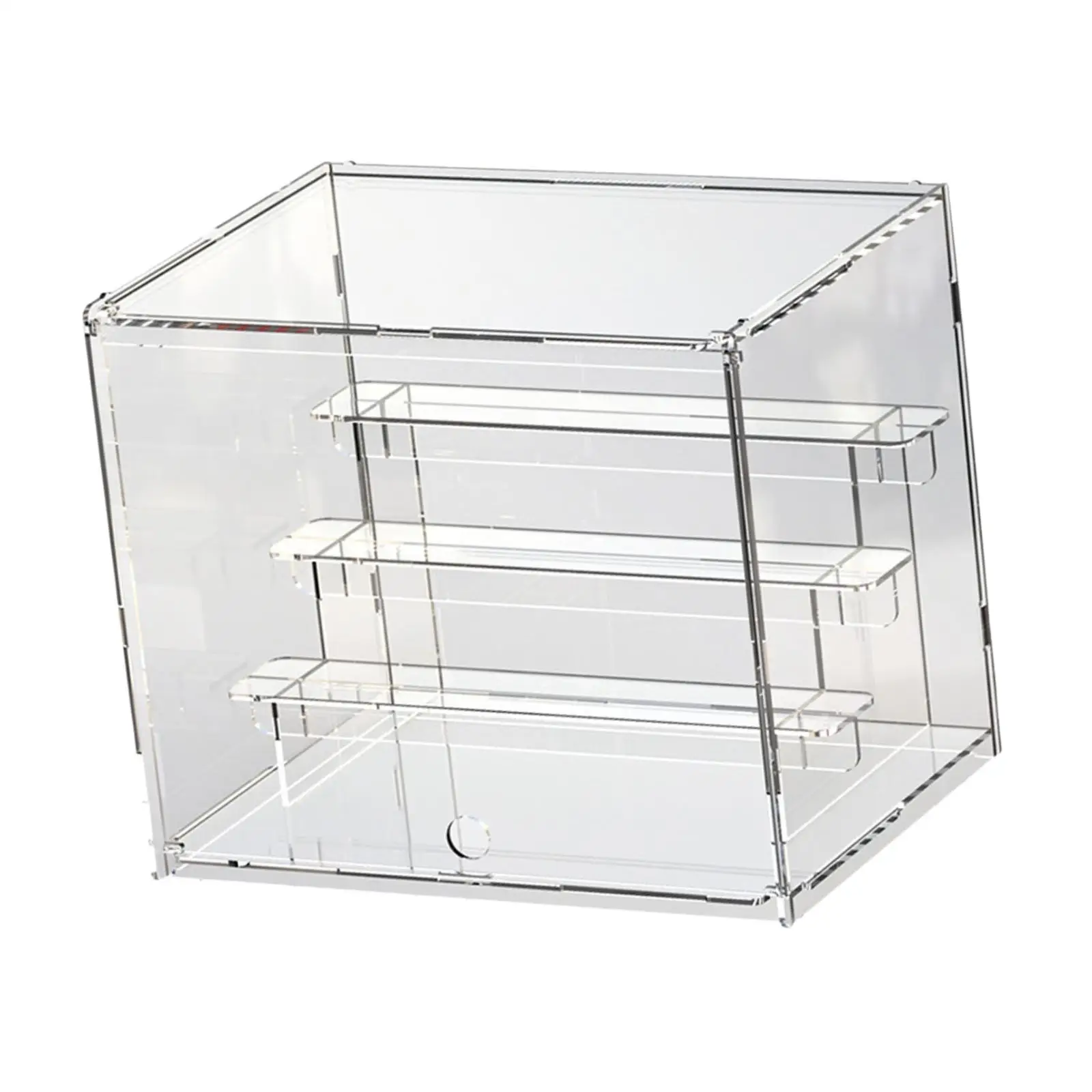 Caja expositor de coche transparente apilable con estantes