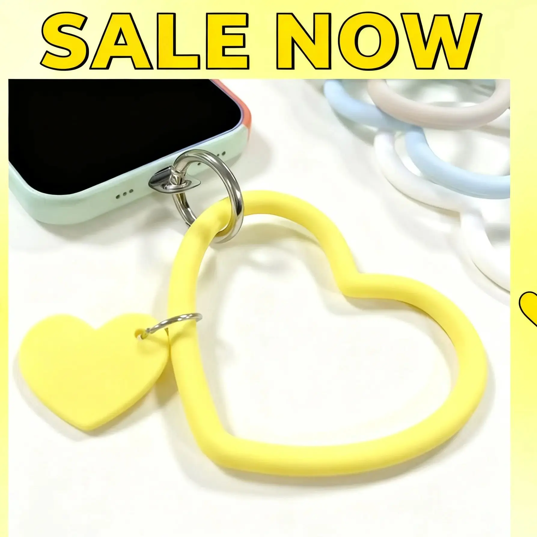 Llavero con pulsera de silicona transparente antipérdida Love - imagen 4