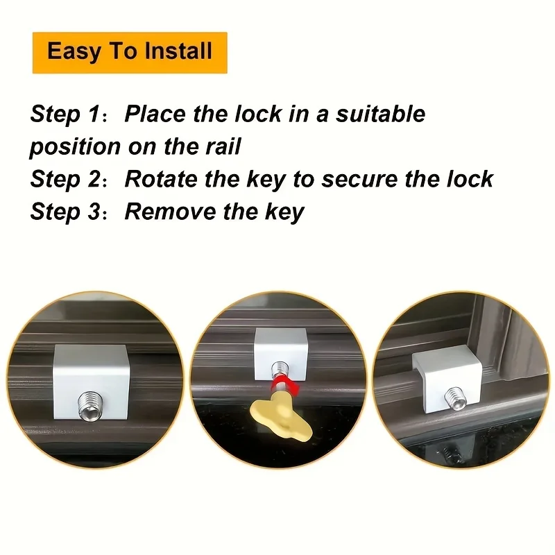 Topes de aluminio con llave en ventana