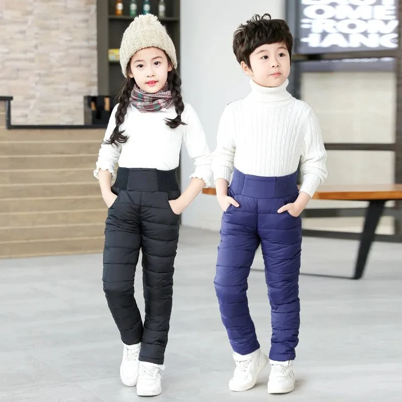 Pantalones de invierno acolchados para niños y niñas