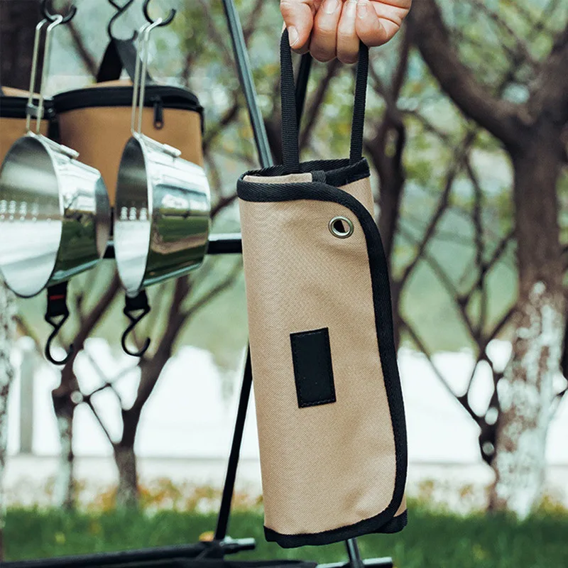 Bolsa de vajilla portátil colgante para camping y excursiones