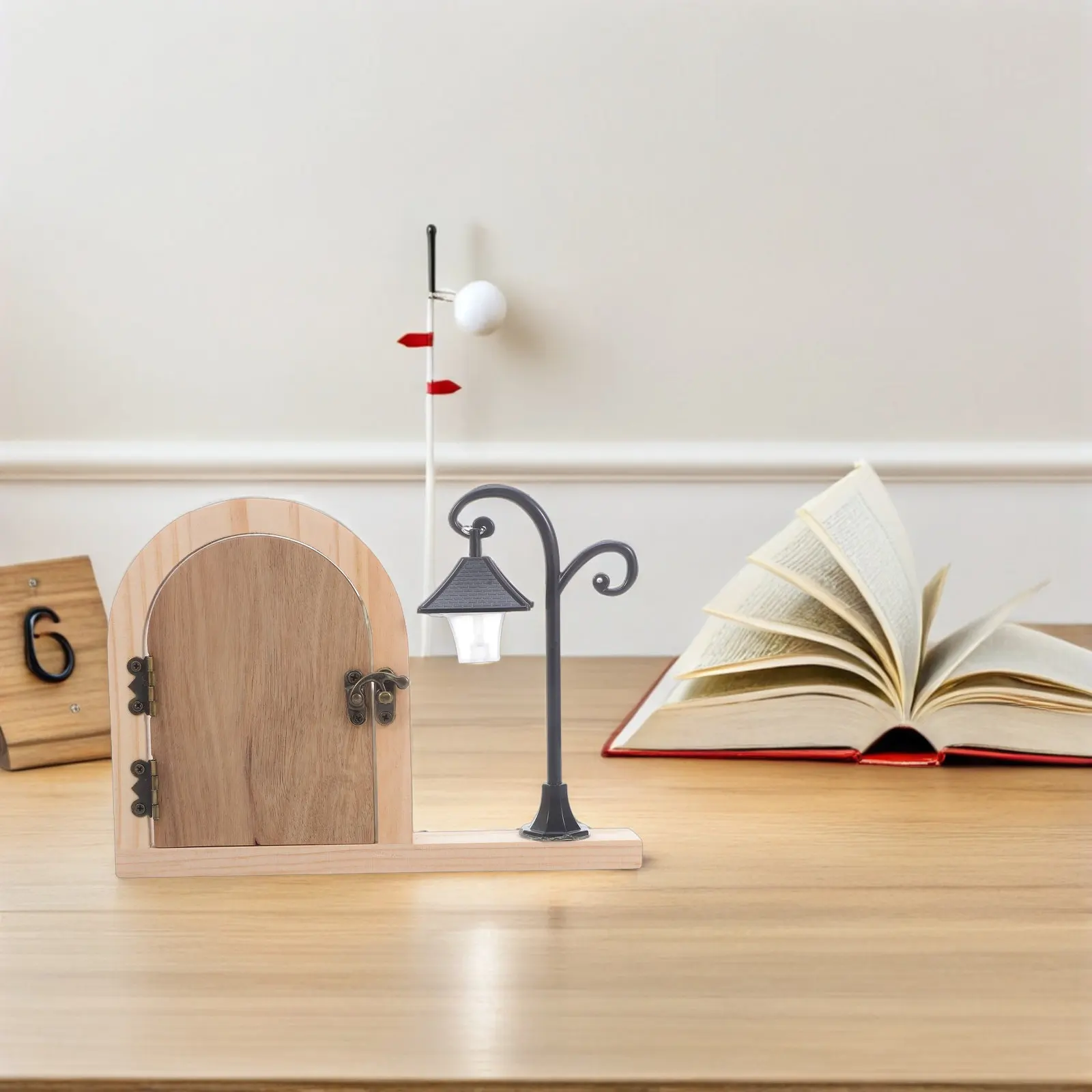 Protector de enchufe con luz nocturna y placa de madera hada - imagen 5