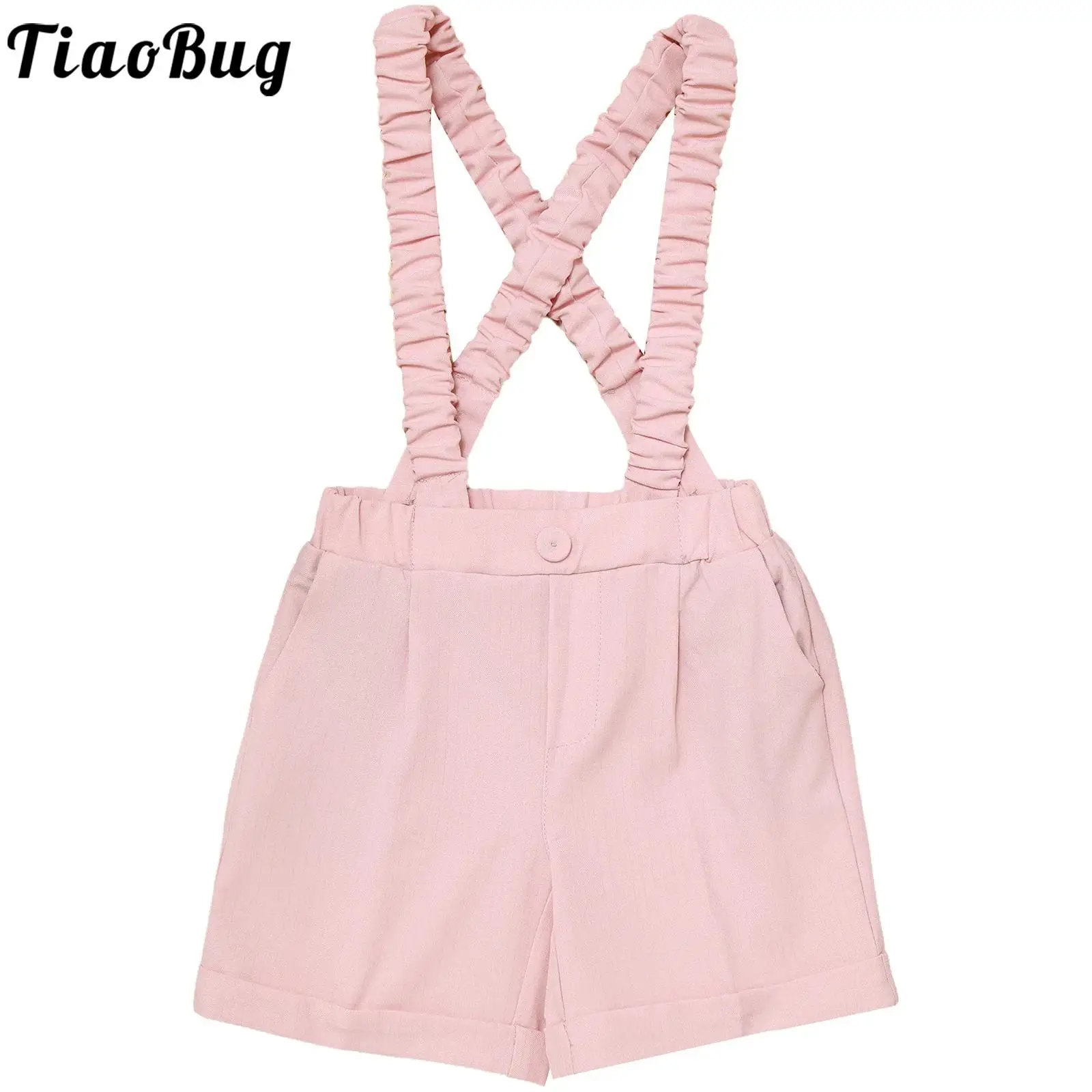 Mono de verano para bebé con pantalón corto y bolsillos tirantes - imagen 3