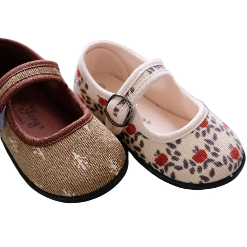 Zapatos de princesa para bebé de lona ligeros con dibujo floral - imagen 4