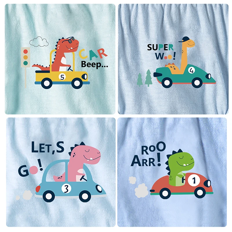 Calzoncillos infantiles de algodón suave con coches y dinosaurios - imagen 3