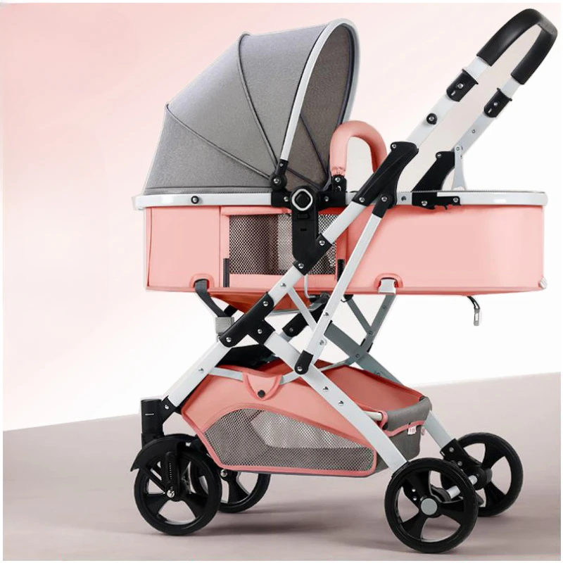 Cochecito convertible con moisés reversible y plegable compacto - imagen 2