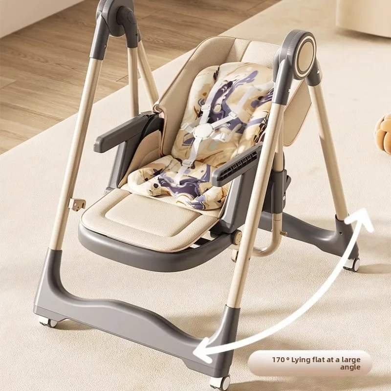 Trona para bebé con asiento mecedora plegable y ajustable - imagen 4
