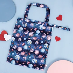ALVABABY bolsa de pañales húmeda y seca con asa cremalleras en tela