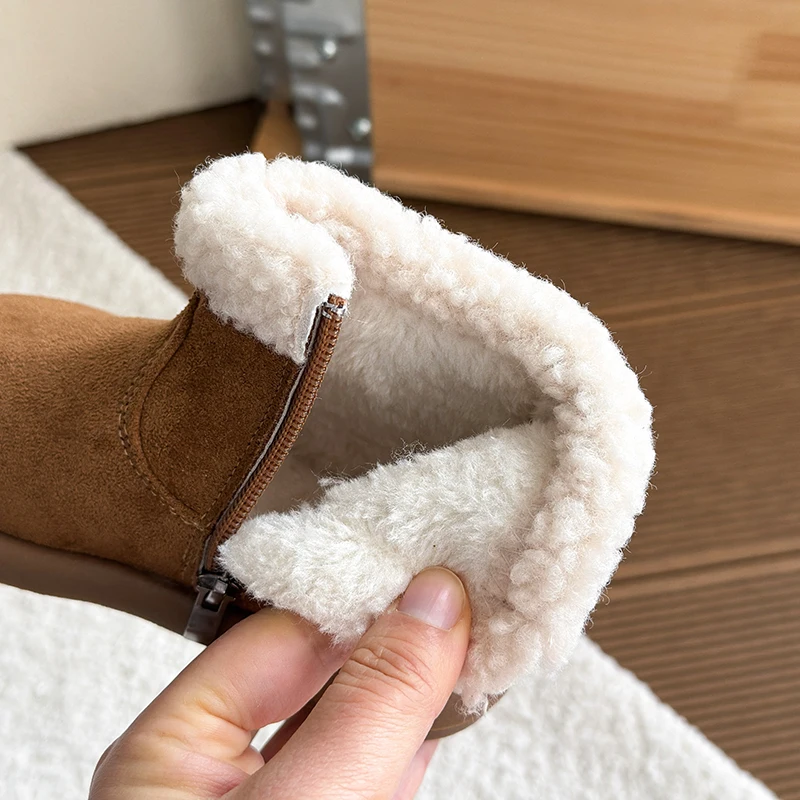 Botas de nieve de felpa antideslizantes para bebés y niños - imagen 5