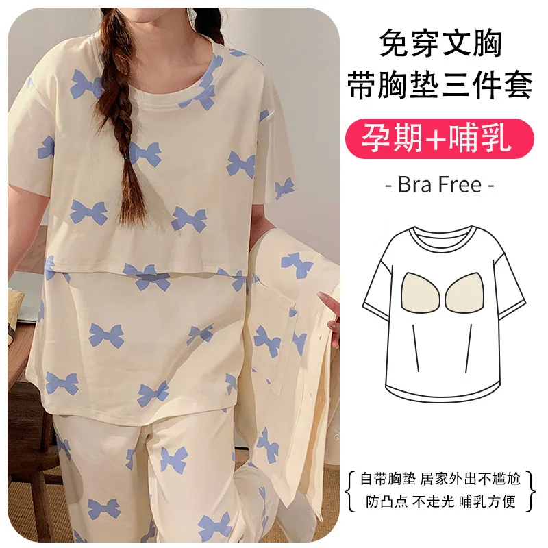 Pijama de algodón para madres lactantes – Cómodo posparto - imagen 2