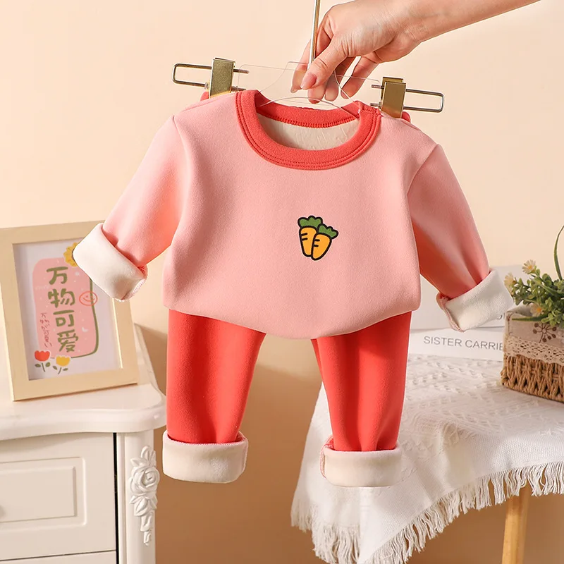 Conjunto de lana para niña con jersey de manga larga y pantalón - imagen 2