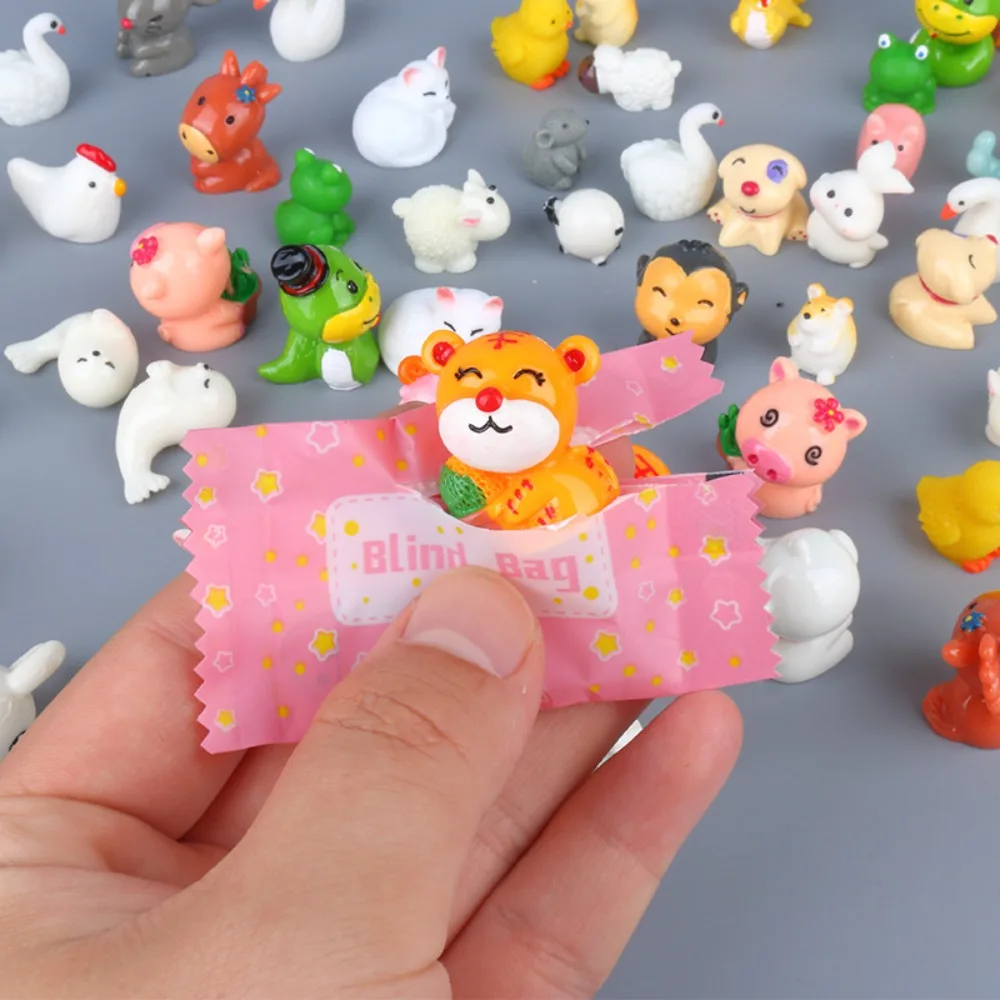 Mini bolsa ciega estilo Kawaii con figuras de animales