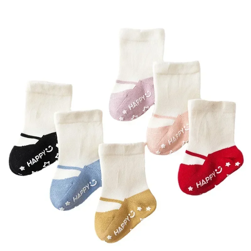 Calcetines antideslizantes de algodón transpirables para bebé - imagen 2