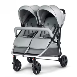 Cochecito de paseo ligero reclinable plegable – vista alta compacto